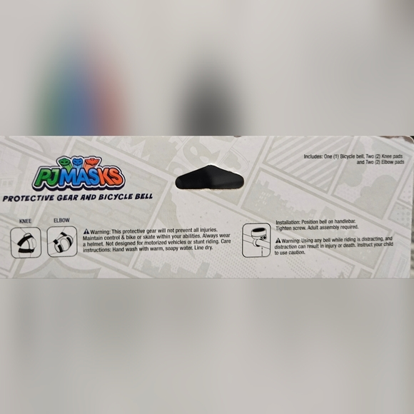 PJMask Protective Gear and Bicycle Bell (Ages 3 - 7, NWT) - Picture 3 of 5